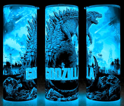 Glow in the Dark Godzilla  Monsters Cup Mug Tumbler 20oz-image