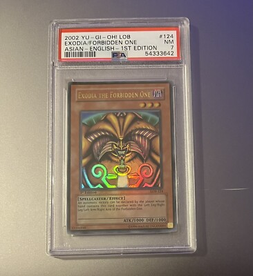 2002 Yu-Gi-Oh! Exodia/Forbidden One LOB Asian - English 1st Edition PSA 7 NM.-image