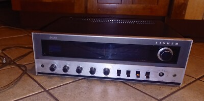 Vintage The Fisher Model 203 Solid State 30WPC Stereo Receiver 1973 Silver Face-image