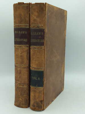 INTRODUCTION TO THE LITERATURE OF EUROPE: 2 Vols - 1842 - Leather --image