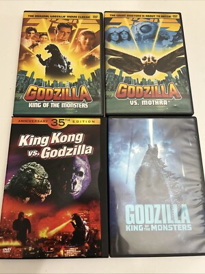 Lot of 4 Godzilla DVD's Mothra/King Kong/ King Of Monster-image