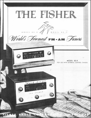 Service Manual Fits Fisher 80 R & 80 T Radio Receiver-image