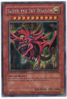 YuGiOh:  YMA-EN001 Slifer the Sky Dragon!  Moderately Played!  FREE SHIPPING!-image