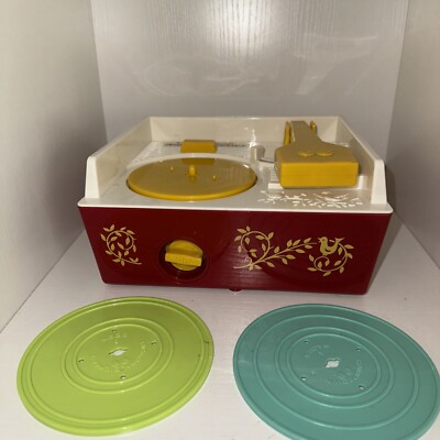Fisher Price Music Box Record Player with 2 Records - Works!-image
