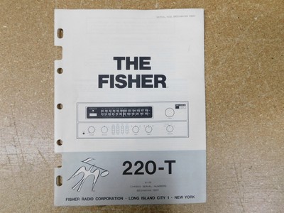 The Fisher 220-T Receiver Service Manual w/ Schematics (original)-image