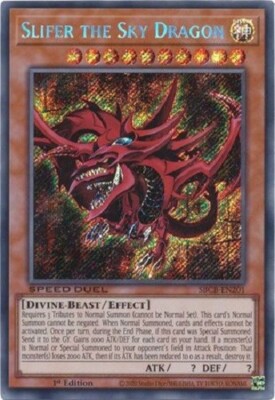 Yugioh - Slifer the Sky Dragon - 1st Edition - Secret Rare NM - Free Holo Card-image