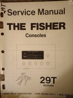 Fisher 29T Service Manual Consoles Receiver Original-image