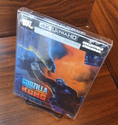 Godzilla vs Kong STEELBOOK (4K+Blu-ray) PROTECTIVE SLEEVE-NEW-Free S&H!-image