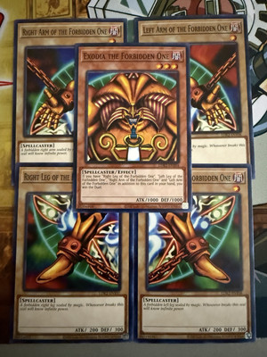 Exodia the Forbidden One Full 5 Card Set Unlimited Edition Common LDK2 Yu-Gi-Oh!-image