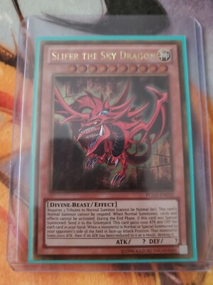 Yugioh Slifer the Sky Dragon PGLD-EN032 Gold Secret Rare Unlimited LP-image