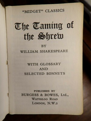 William Shakespeare  The Taming of the Shrew  