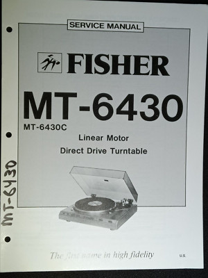 Fisher MT-6430 MT-6430C Service Manual Linear Motor Drive Turntable Original-image