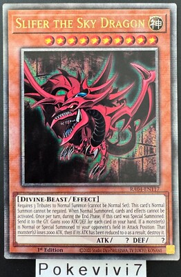 YU-GI-OH! Card SLIFER THE SKY DRAGON RA04-EN117 QCSR NEW-image