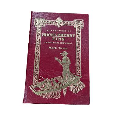 Huckleberry Finn by Mark Twain Red Leather Classic Easton Press-image