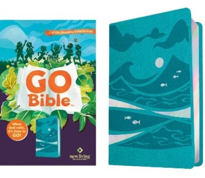 Tyndale NLT Go Bible for Kids (Leatherlike, Teal Oce (Leather Bound) (UK IMPORT)-image
