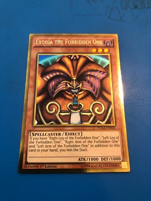 YUGIOH Gold Rare Exodia The Forbidden One PGL2-EN026 1st Edition-image