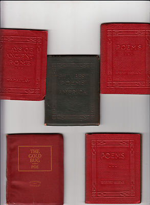LOT 9- LITTLE LEATHER LIBRARY-TOP COLLECTED TITLES, POE-WILDE-TEMPEST-50 POEMS-image