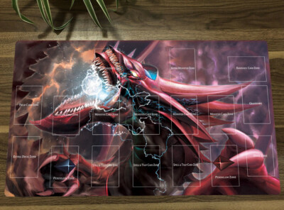 YGO Slifer the Sky Dragon Duel Playmat CCG TCG Mat Trading Card Game Mat-image