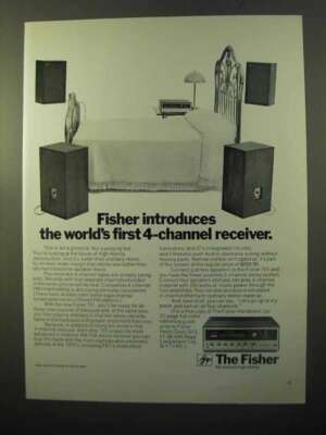 1970 Fisher 701 4-Channel Receiver Ad - World's First-image