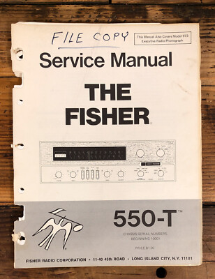 Fisher Model 550-T Receiver  Service Manual *Original*-image
