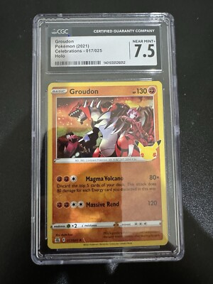 Pokemon Groudon Celebration 17 Holo CGC Graded 7.5 Not PSA Card-image