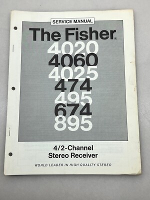 Fisher Model 4020 and many more Original Service Manual Free Shipping-image