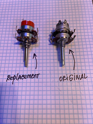 Vintage Fisher 800-C receiver volume control pot / power switch on/off.-image