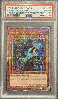 2024 PSA 10 YUGIOH RA03 25TH QC SECRET RARE NIGHT ASSAILANT 💫-image