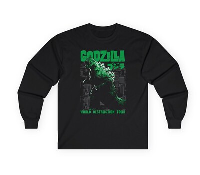 Godzilla World Destruction Tour Licensed Pop Culture MovieUnisex Long Sleeve Tee-image