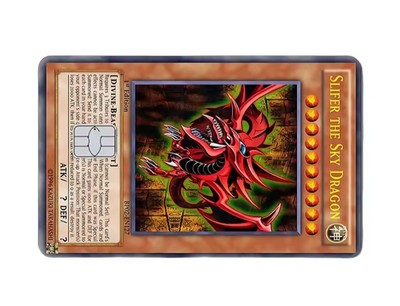 Yu-Gi-Oh! Slifer The Sky Dragon Credit/Debit Cover Skin Sticker  Free Shipping -image