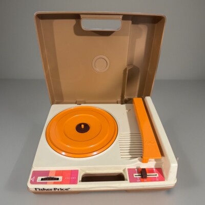 Vintage 1978 Fisher-Price Record Player Portable Phonograph WORKS!! 33 & 45 #825-image