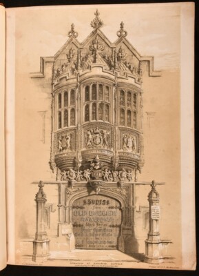 1841-1848 4Vols in 2 Studies from Old English Mansions C J Richards First Eds...-image