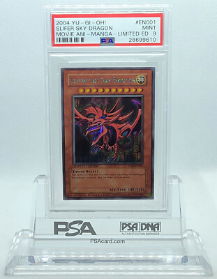 YUGIOH YMA-EN001 SLIFER THE SKY DRAGON SECRET RARE HOLO PSA 9 MINT #28699610-image