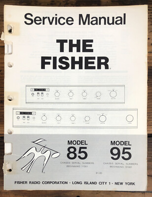 Fisher Model 85 Model 95 Receiver  Service Manual *Original*-image