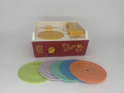 Fisher Price Music Box Record Player Complete w/ 5 Records 2010 Toy Tested Works-image