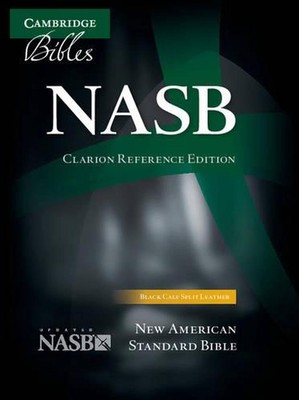 NASB Clarion Reference Bible, Black Calf Split Leather, NS484:X (English) Leathe-image