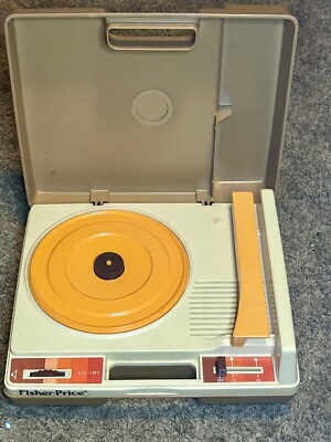 Vintage 1978 Fisher-Price Record Player Model 825 Kid Phonograph Turntable-image
