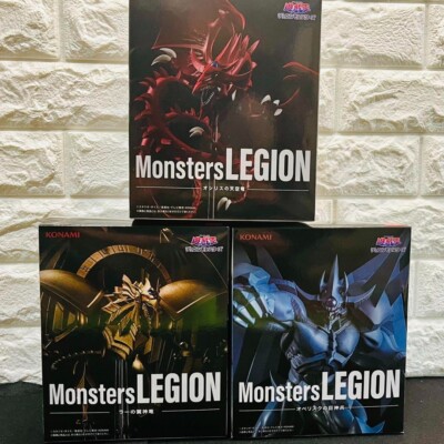 Yu-Gi-Oh! Series Monsters LEGION Slifer Obelisk Ra PVC Figure SET of 3 NEW JAPAN-image