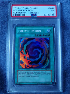 Yugioh Polymerization - LOB-E047 - Super Rare - PSA 7-image
