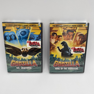 Godzilla King Of The Monsters And Vs. Mothra DVDs 2002, New-image