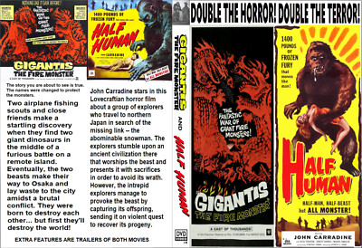 GIGANTIS THE FIRE MONSTER & HALF-HUMAN DOUBLE FREATURE DVD SUPER RARE TITLES-image