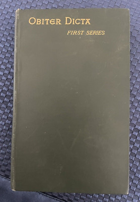 Obiter Dicta First Series by Augustine Birrell Authorized Ed 1887 very rare-image