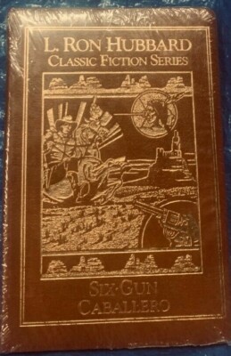 L RON HUBBARD BOOK CLASSIC FICTION SERIES LEATHER HC SIX GUN CABALLERO SEALED-image