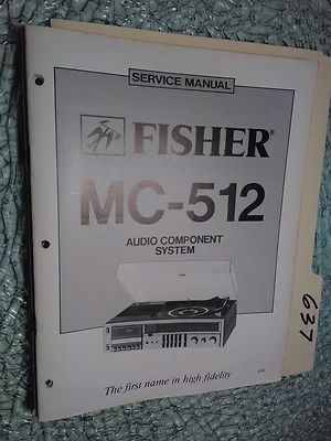 Fisher MC-512 service manual original repair book stereo tuner radio turntable-image