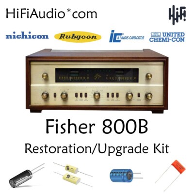 Fisher 800B receiver restoration recap repair service rebuild kit fix capacitor-image