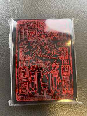 Yugioh Official Konami Prismatic BOX 70PC Egyptian Slifer Red Sleeves-image