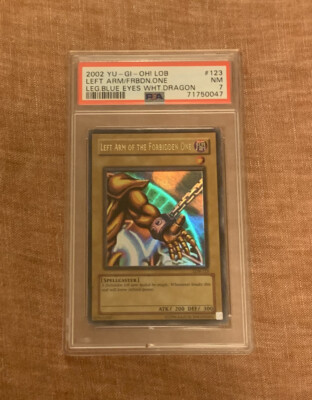 2002 Yugioh LOB-123 LEFT ARM OF THE FORBIDDEN ONE PSA 7-image