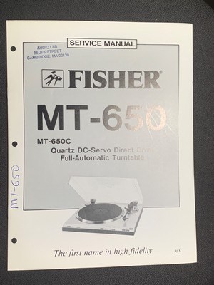 Fisher MT-650 650C Service Manual Direct Drive Full Automatic Turntable Original-image