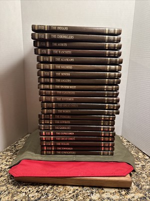 TIME LIFE SERIES SET THE OLD WEST 20/26 VOLUMES - 70s LEATHER US WESTERN HISTORY-image