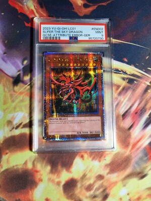 Slifer the Sky Dragon QCSE PSA 9 Yu-Gi-Oh LC01-EN002 Promo Attribute Err German-image